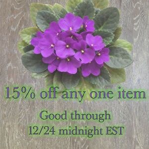 HOLIDAY SALE 15% off through 12/24 midnight EST
